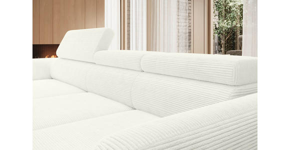 ECKSOFA  in Cord Creme  174/277 cm  - Creme/Schwarz, KONVENTIONELL, Textil/Metall (174/277cm) - Carryhome
