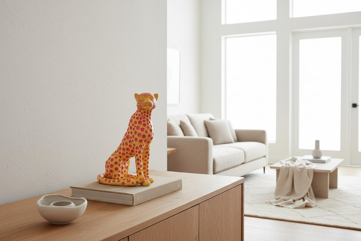DEKOLEOPARD - Gelb, Basics, Kunststoff (10,5/26/19cm)