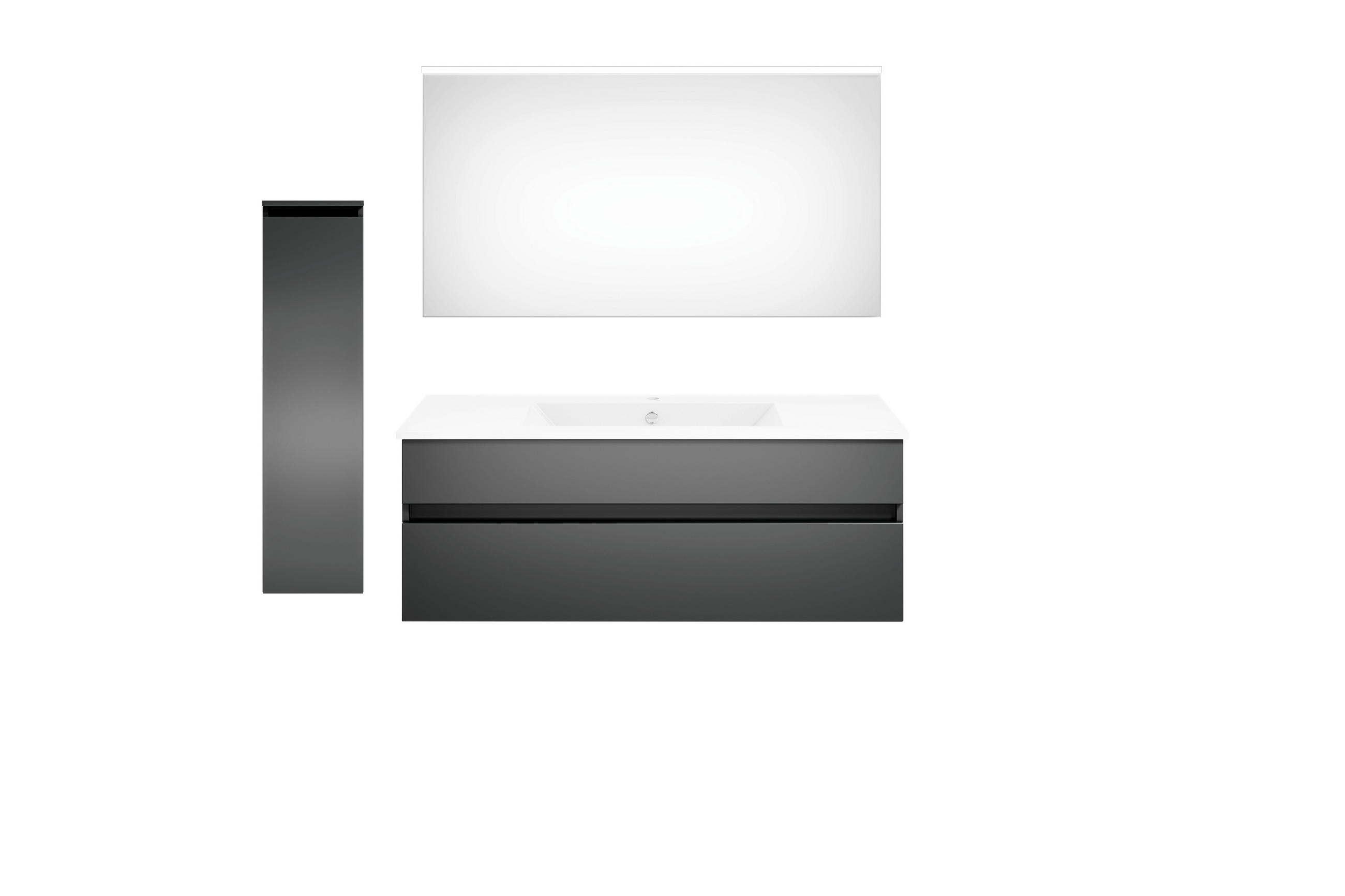 Puris Badezimmer Get2You Grau, Dunkelgrau 150 cm