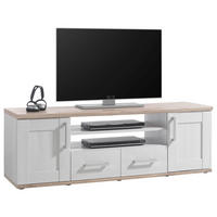 NÍZKA KOMODA, biela, farba smrekovca, 152/50/44 cm - farba smrekovca/biela, Konventionell, kompozitné drevo/plast (152/50/44cm) - Xora