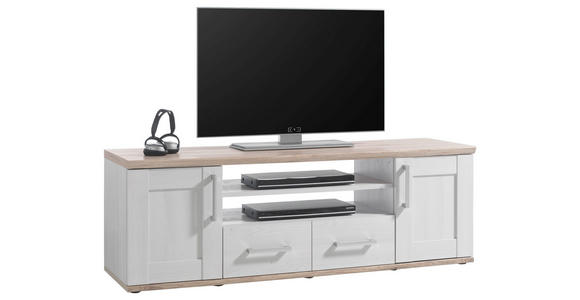 LOWBOARD  in 152/50/44 cm  - Silberfarben/Lärchefarben, KONVENTIONELL, Holzwerkstoff/Kunststoff (152/50/44cm) - Xora