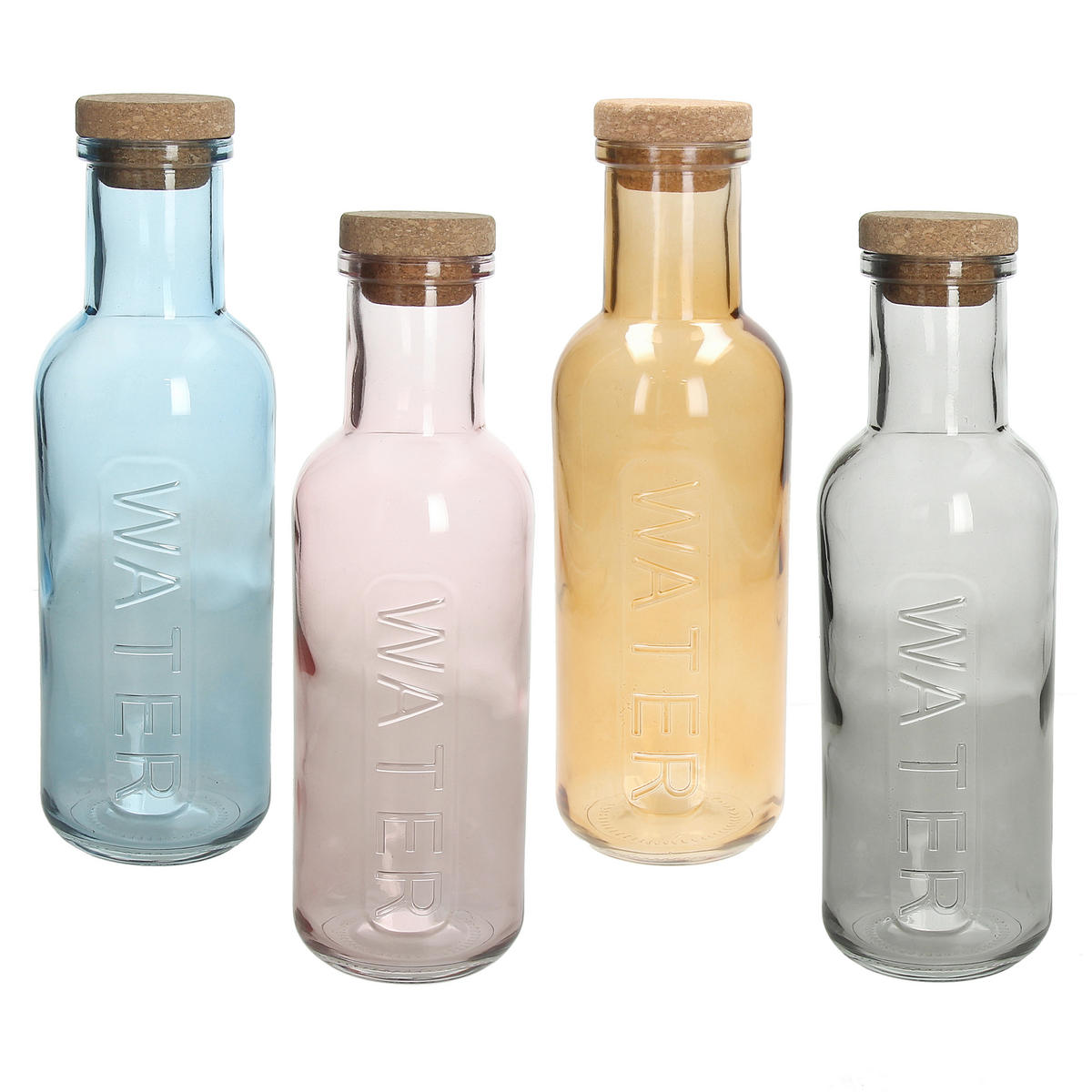 DEKORATIVNA FLAŠA - višebojna, Osnovno, staklo/drvo (9/28cm) - Tognana