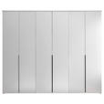 DREHTÜRENSCHRANK  in Weiß  - Schwarz/Weiß, MODERN, Holzwerkstoff/Kunststoff (270/225/52cm) - Carryhome