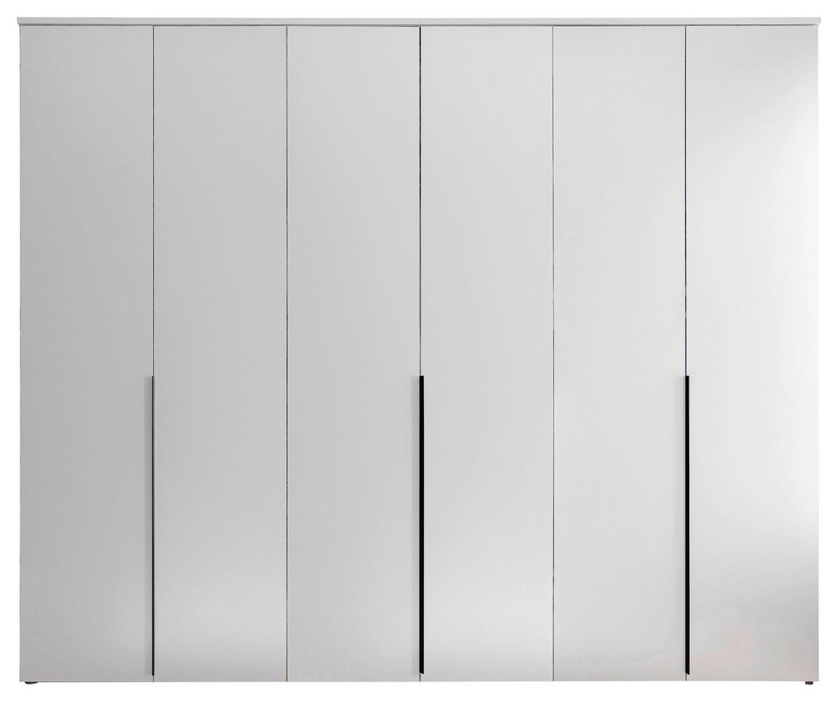 DREHTÜRENSCHRANK 270/225/52 cm 6-türig Weiß  - Schwarz/Weiß, MODERN, Holzwerkstoff/Kunststoff (270/225/52cm) - Livetastic