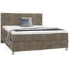 BOXSPRINGBETT 160/200 cm  in Taupe  - Taupe/Chromfarben, KONVENTIONELL, Kunststoff/Textil (160/200cm) - Voleo