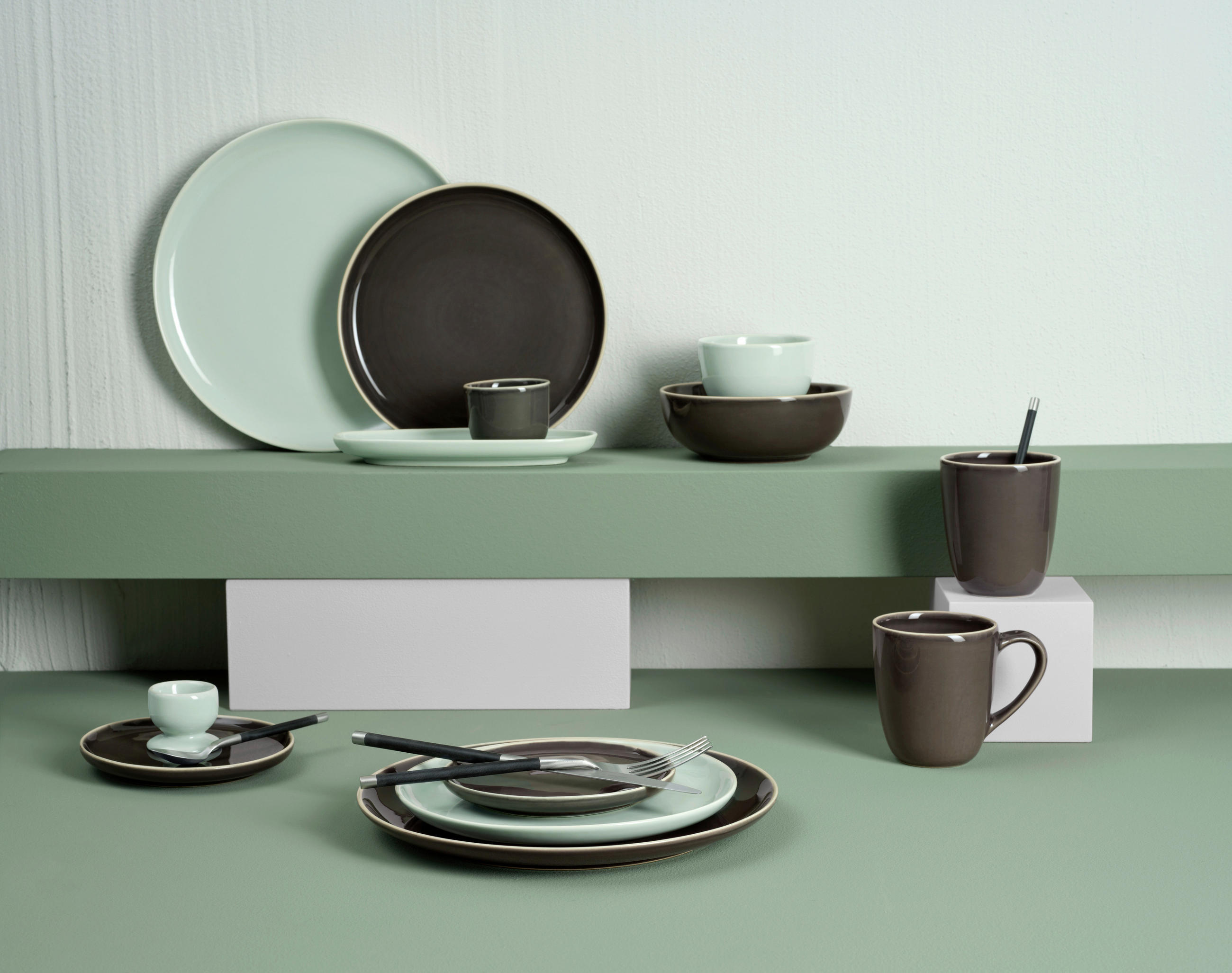 BECHER semana    - Dunkelgrau, MODERN, Keramik (8,5/9,5cm) - ASA