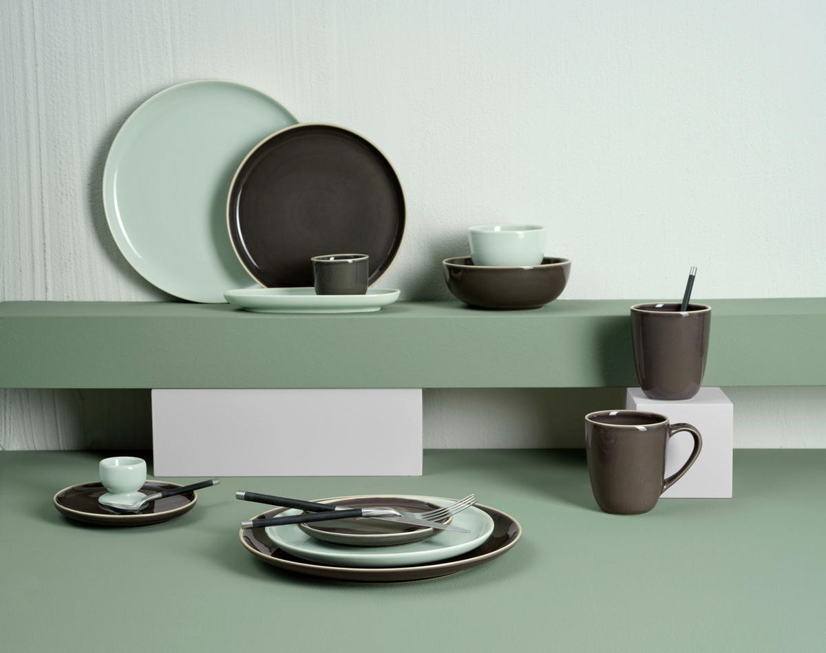 BECHER semana    - Dunkelgrau, MODERN, Keramik (8,5/9,5cm) - ASA