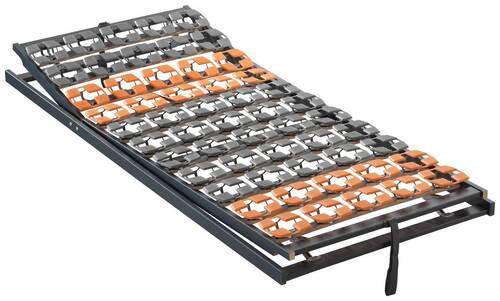 TELLERLATTENROST 120/200 cm Kopfteil, Fußteil verstellbar,  - Anthrazit/Orange, Basics, Holz (120/200cm) - Dieter Knoll