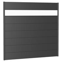 SICHTSCHUTZ - Dunkelgrau, Basics, Kunststoff/Metall (194/182/4,4cm) - Biohort