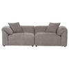 BIGSOFA in Flachgewebe Braun  - Schwarz/Braun, Modern, Kunststoff/Textil (228/66/111cm) - Carryhome
