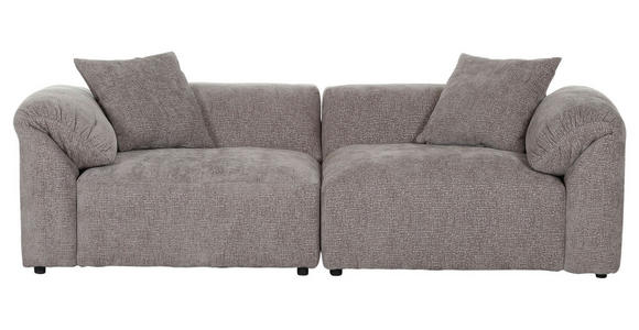 BIGSOFA Flachgewebe Braun - Schwarz/Braun, MODERN, Kunststoff/Textil (228/66/111cm) - Carryhome