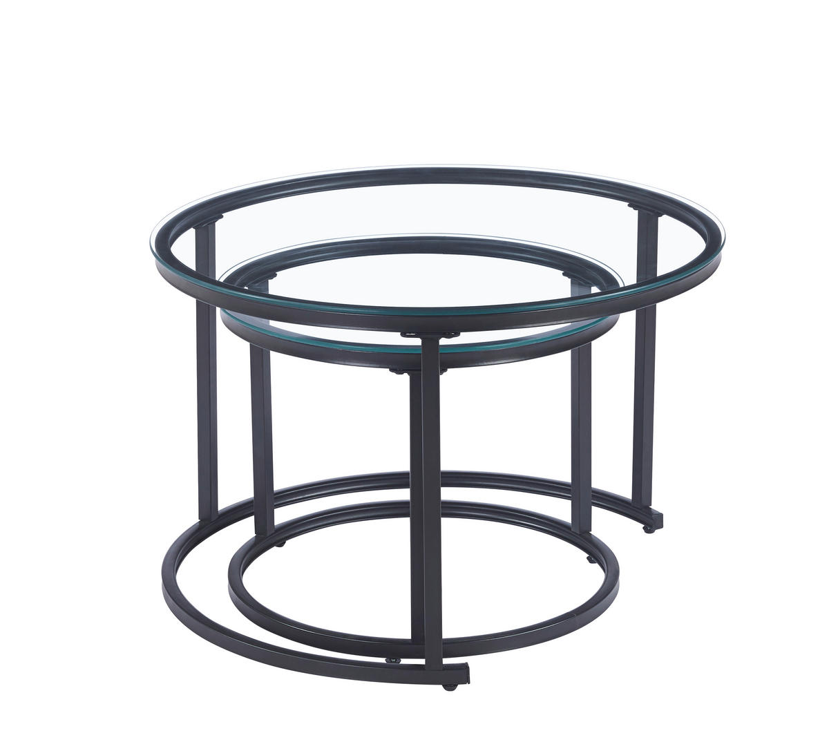 SET KLUB STOLIĆA višebojno, crna, bijela, prozirno  metal, staklo  - bijela/višebojno, Design, staklo/metal (50-70/50-70/38-45cm) - MID.YOU