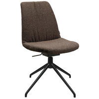 STUHL  in Aluminium Flachgewebe  - Dunkelbraun/Schwarz, Design, Textil/Metall (46/85-88/55cm) - Johann Jakob