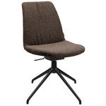 STUHL  in Aluminium Flachgewebe Metall, Textil  - Dunkelbraun/Schwarz, Design, Textil/Metall (46/85-88/55cm) - Johann Jakob