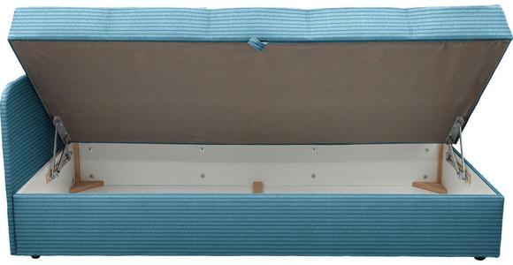 LIEGE  in Cord Blau  - Blau/Schwarz, Basics, Kunststoff/Textil (95/90/205cm) - Xora