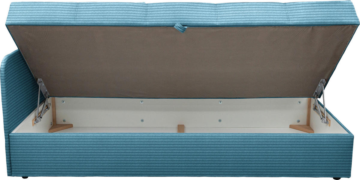 LIEGE  in Cord Blau  - Blau/Schwarz, Basics, Kunststoff/Textil (95/90/205cm) - Xora