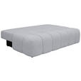 BOXSPRINGSOFA in Chenille Hellgrau  - Hellgrau/Schwarz, MODERN, Kunststoff/Textil (210/72/105cm) - Cantus
