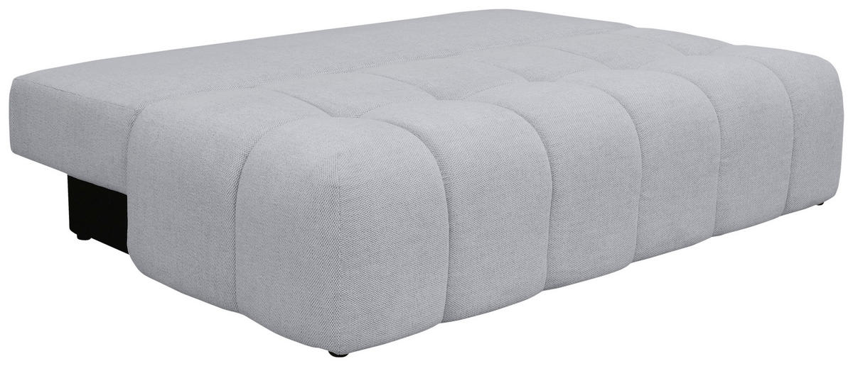 BOXSPRINGSOFA in Chenille Hellgrau  - Hellgrau/Schwarz, MODERN, Kunststoff/Textil (210/72/105cm) - Cantus