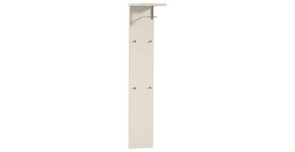 GARDEROBENPANEEL in 33/167/31 cm - Taupe/Chromfarben, Design, Holzwerkstoff/Metall (33/167/31cm) - Moderano