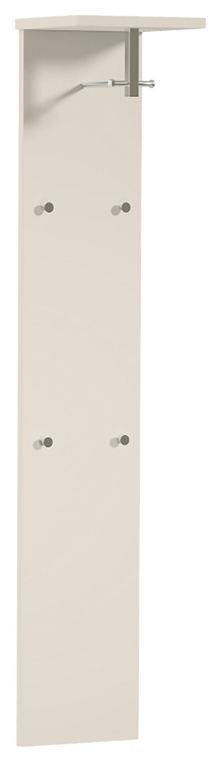 GARDEROBENPANEEL  in 33/167/31 cm  - Taupe/Chromfarben, Design, Holzwerkstoff/Metall (33/167/31cm) - Moderano