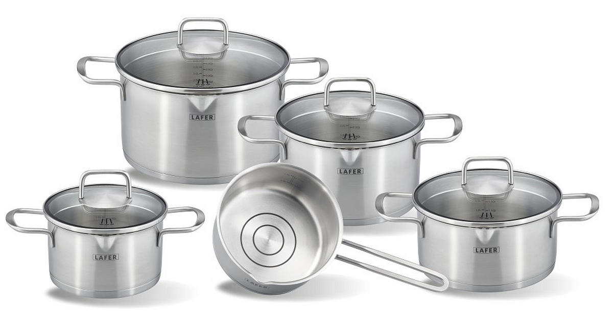 KOCHTOPFSET Lafer 5-teilig  - Basics, Metall - Johann Lafer