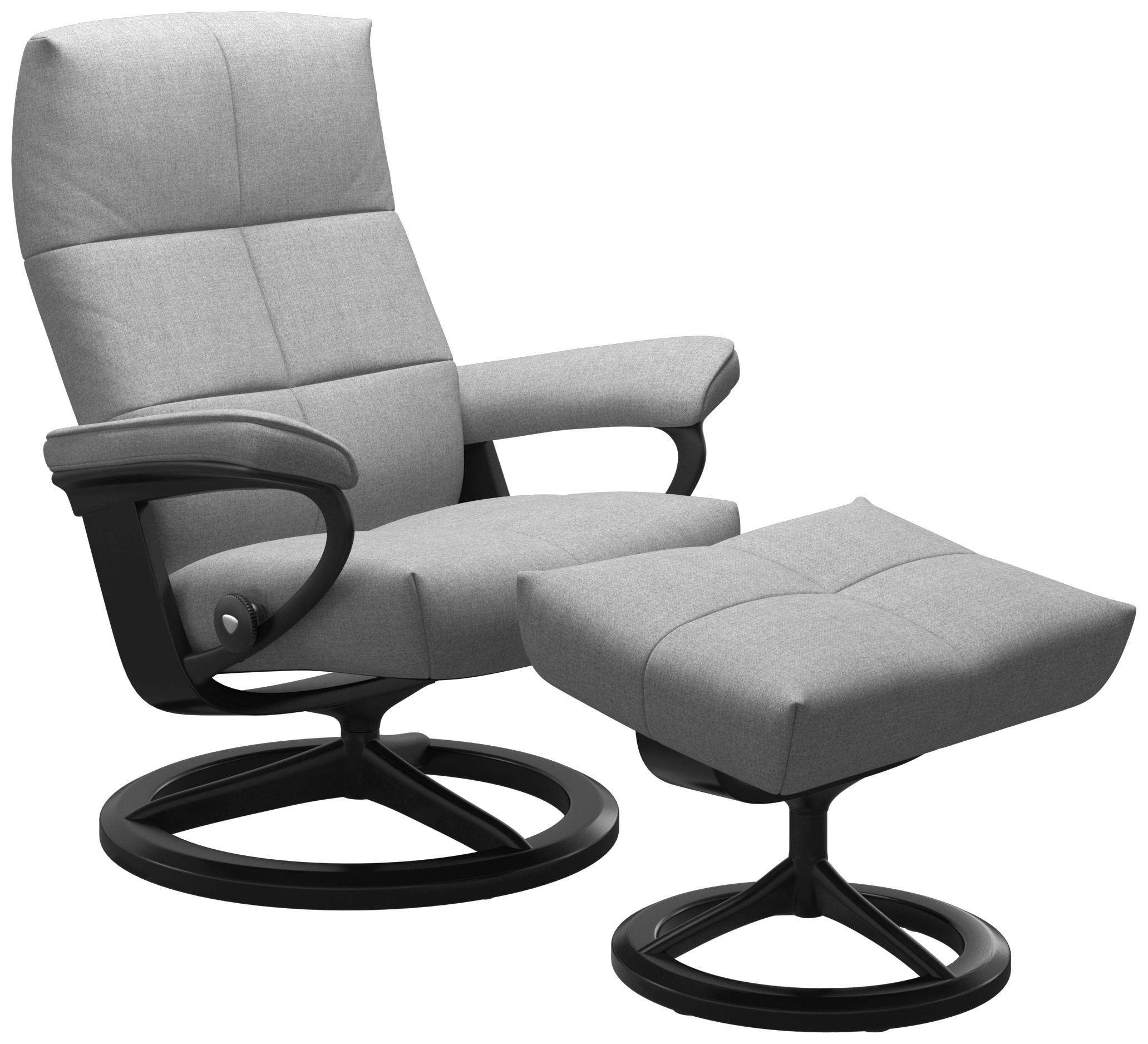 RELAXSESSELSET beschichtet Relaxfunktion    - Hellgrau, Design, Holz/Textil (84/103/74cm) - Stressless