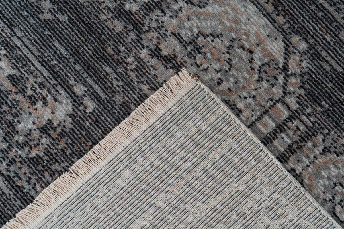 WEBTEPPICH 160/230 cm Baroque Anthrazit  - Anthrazit, Basics, Textil (160/230cm) - Novel