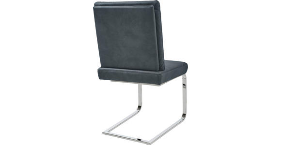 SCHWINGSTUHL in Stahl Mikrofaser - Chromfarben/Grau, Design, Textil/Metall (46/92/60cm) - Dieter Knoll
