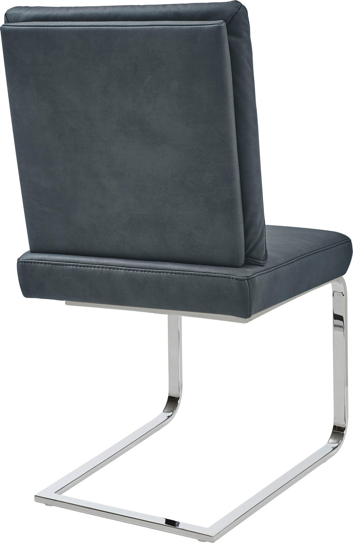 SCHWINGSTUHL  in Stahl Mikrofaser  - Chromfarben/Grau, Design, Textil/Metall (46/92/60cm) - Dieter Knoll