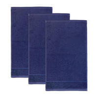 FROTTIERSET FROTTANA PEARL Dunkelblau 3-teilig  - Dunkelblau, Basics, Textil (30/50cm) - Moeve