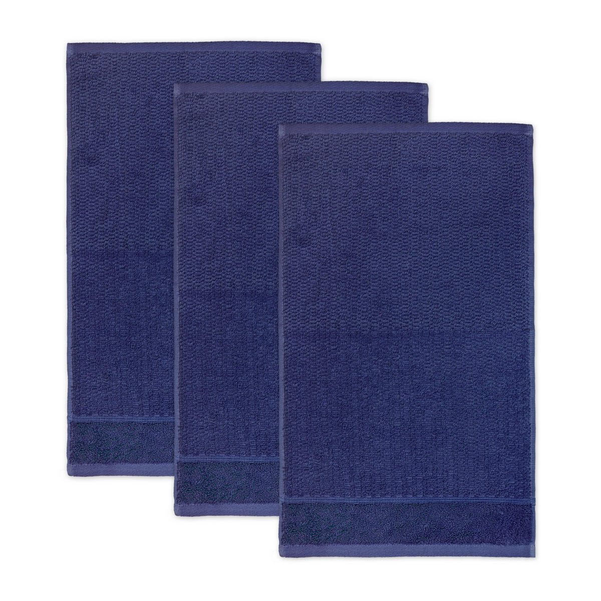 FROTTIERSET FROTTANA PEARL Dunkelblau 3-teilig  - Dunkelblau, Basics, Textil (30/50cm) - Moeve