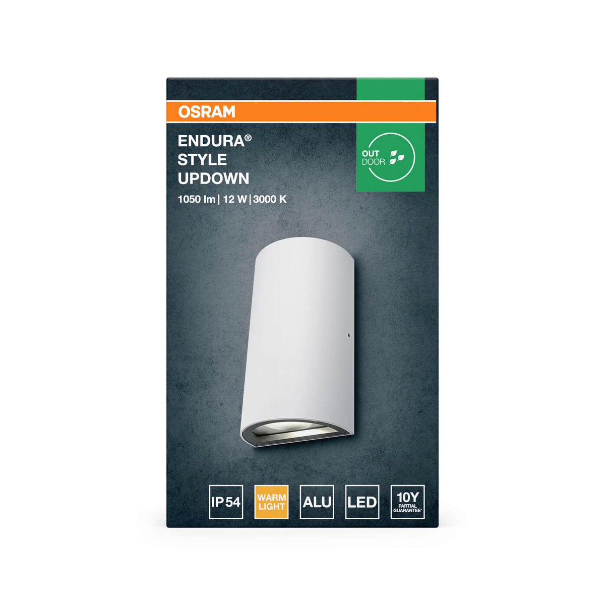 LED-AUßENLEUCHTE 5,5/9/16 cm   - Weiß, Basics, Glas/Metall (5,5/9/16cm) - Osram