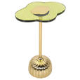 BEISTELLTISCH 28/38/60 cm Goldfarben, Olivgrün organisch  - Goldfarben/Olivgrün, Design, Glas/Metall (28/38/60cm) - Landscape