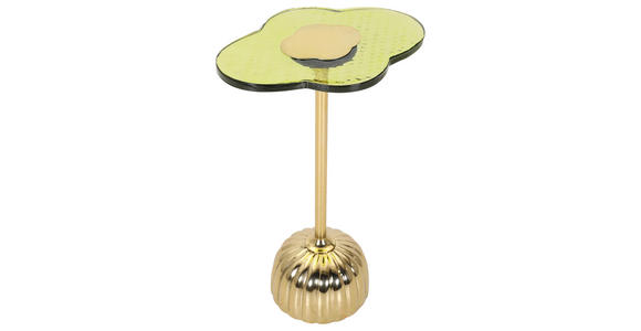 BEISTELLTISCH 28/38/60 cm Goldfarben, Olivgrün organisch  - Goldfarben/Olivgrün, Design, Glas/Metall (28/38/60cm) - Landscape