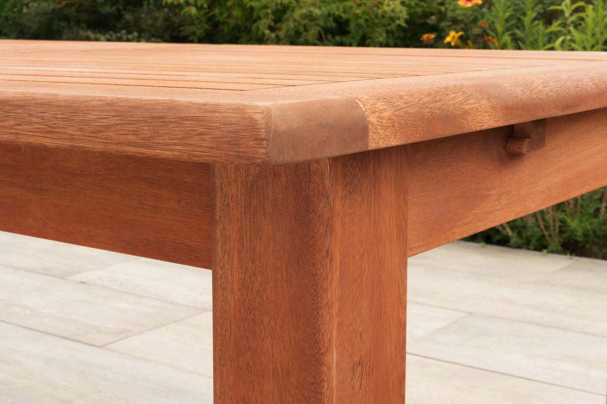 GARTENTISCHGRUPPE Eukalyptusholz Hartholz  - Eukalyptusholzfarben, KONVENTIONELL, Holz - Gardenson