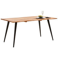 ESSTISCH in Holz, Metall 160/90/76 cm  - Schwarz/Akaziefarben, Natur, Holz/Metall (160/90/76cm) - Carryhome