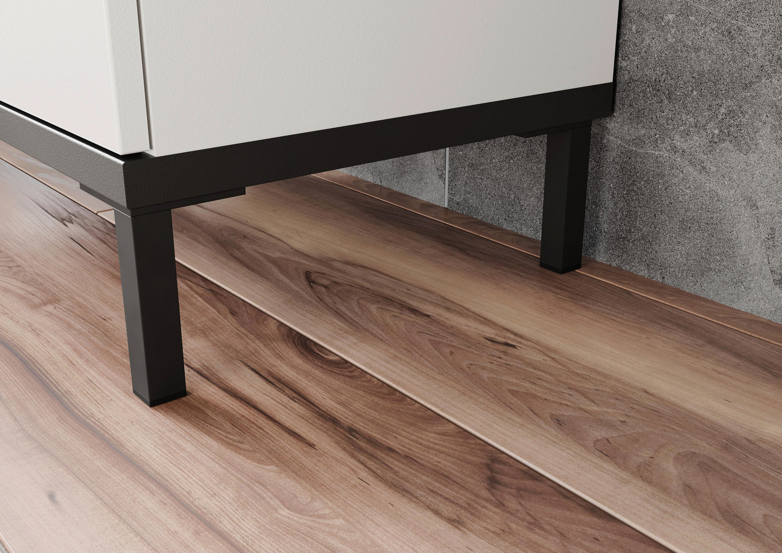 HIGHBOARD melaminharzbeschichtet  - Kaschmir/Nussbaumfarben, MODERN, Holzwerkstoff/Metall (60/97/34cm) - Xora