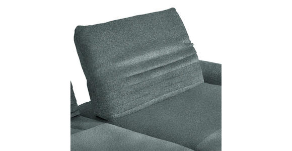ECKSOFA  in Bouclé Graublau  280/170-195 cm  - Graublau/Schwarz, Design, Textil/Metall (280/170-195cm) - Dieter Knoll