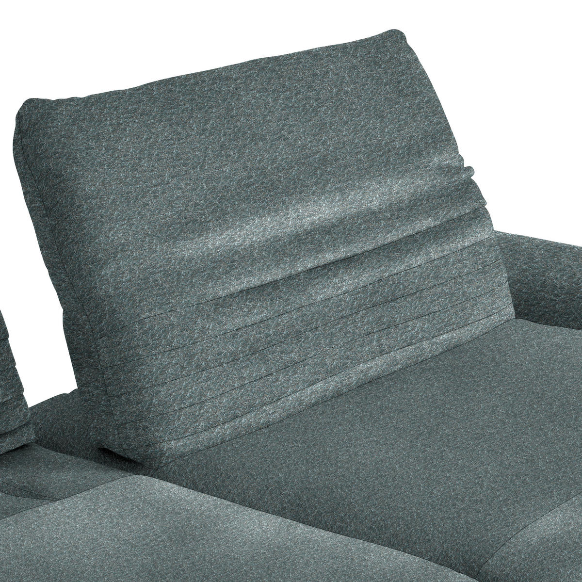 ECKSOFA  in Bouclé Graublau  280/170-195 cm  - Graublau/Schwarz, Design, Textil/Metall (280/170-195cm) - Dieter Knoll