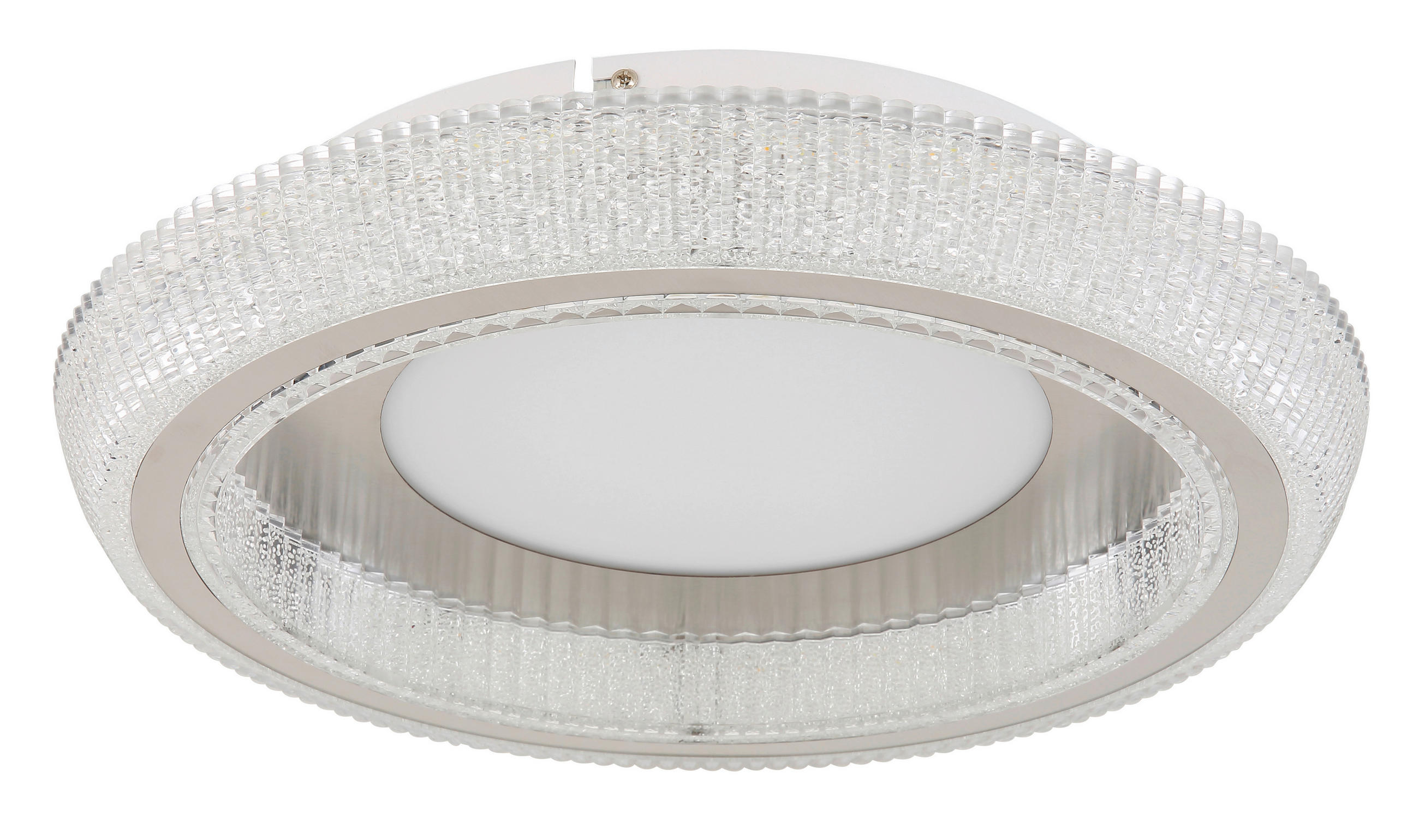 LED SVJETILJKA STROPNA  - bijela/boje nikla, Design, metal/plastika (40/8,5cm) - Globo