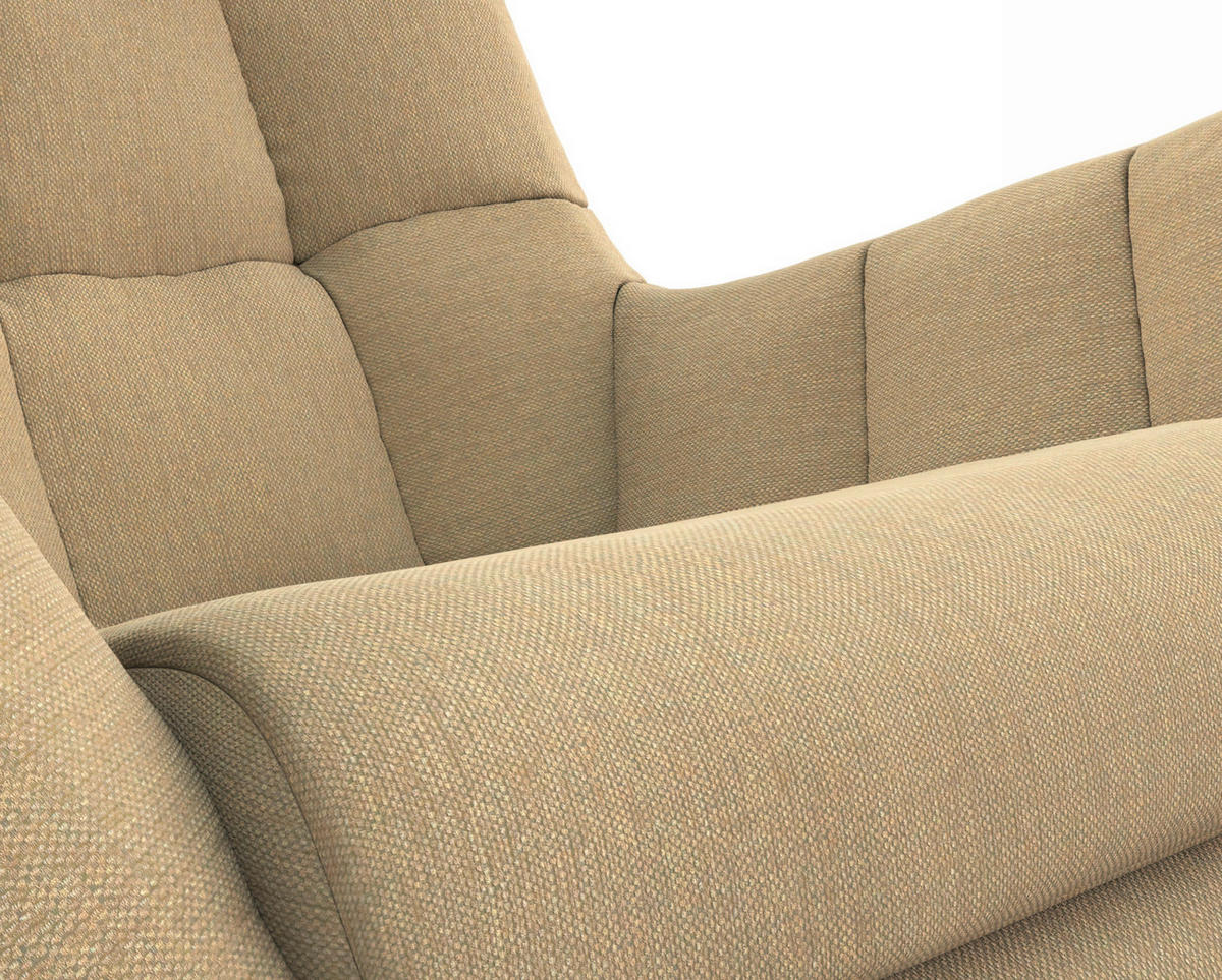 SESSELSET Flachgewebe Hocker    - Beige/Schwarz, Design, Holz/Textil (84/95/96cm) - MID.YOU