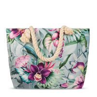 STRANDTASCHE - Jadegrün/Grün, KONVENTIONELL, Textil (43/60cm)