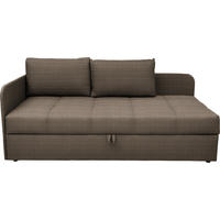 LIEGE Cord Graubraun  - Graubraun/Schwarz, Basics, Kunststoff/Textil (95/90/205cm) - Xora