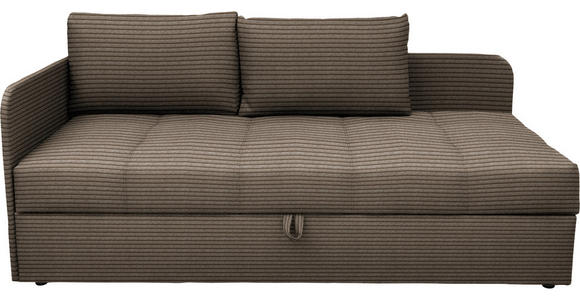 LIEGE  in Cord Graubraun  - Graubraun/Schwarz, Basics, Kunststoff/Textil (95/90/205cm) - Xora