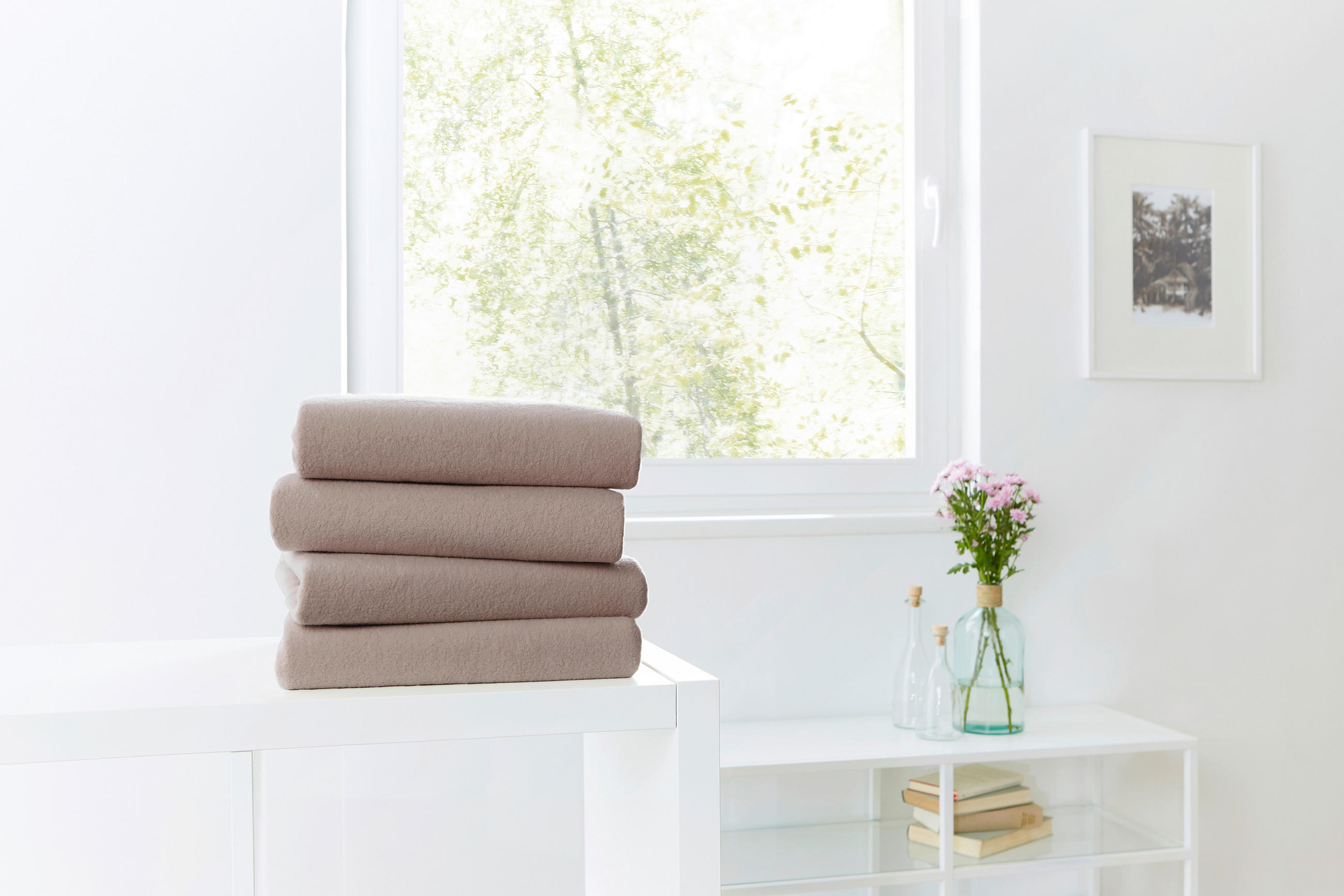 SPANNBETTTUCH Frottee  - Hellbraun, Basics, Textil (100/200cm)