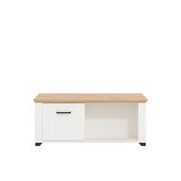 KONFERENČNÝ STOLÍK, biela, dub artisan, kompozitné drevo, 115/48/56 cm - biela/dub artisan, Basics, kompozitné drevo (115/48/56cm) - Landscape