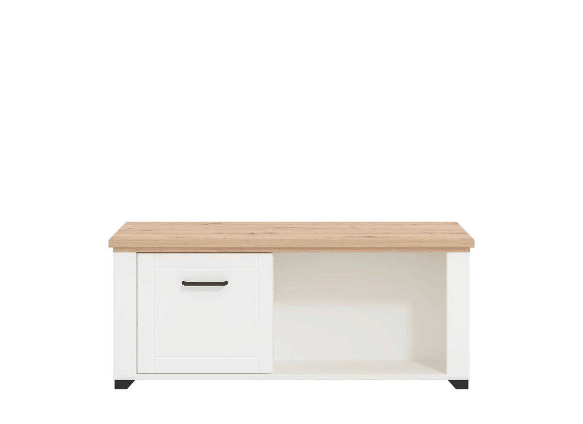 KONFERENČNÝ STOLÍK, biela, dub artisan, kompozitné drevo, 115/48/56 cm - biela/dub artisan, Basics, kompozitné drevo (115/48/56cm) - Landscape