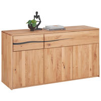 KOMMODE , 150/80/45 cm, 2 Schublade(n)  - Wildeiche/Anthrazit, Natur, Holz (150/80/45cm) - Valnatura