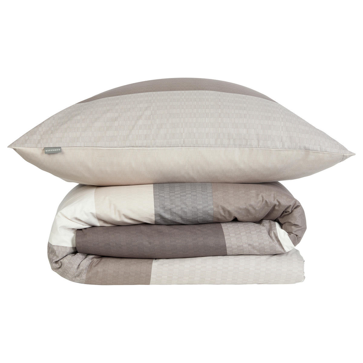 BETTWÄSCHE 2-teilig ENDY STRIPES Renforcé 135/200 cm  - Grau, Basics, Textil (135/200cm) - Schiesser