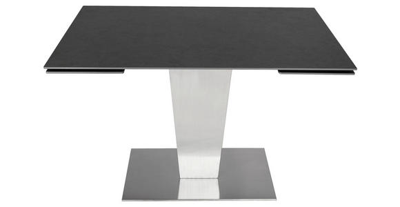 ESSTISCH Anthrazit, Edelstahlfarben rechteckig  ausziehbar  - Edelstahlfarben/Anthrazit, Design, Keramik/Metall (120-179/80/76cm) - Novel